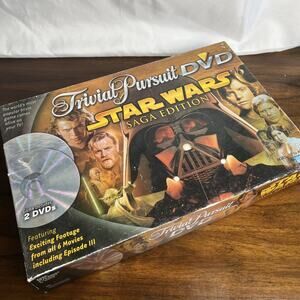 Star Wars Trivial Pursuit: Saga Edition, 2005 2 DVD Board Game (100% COMPLETE)